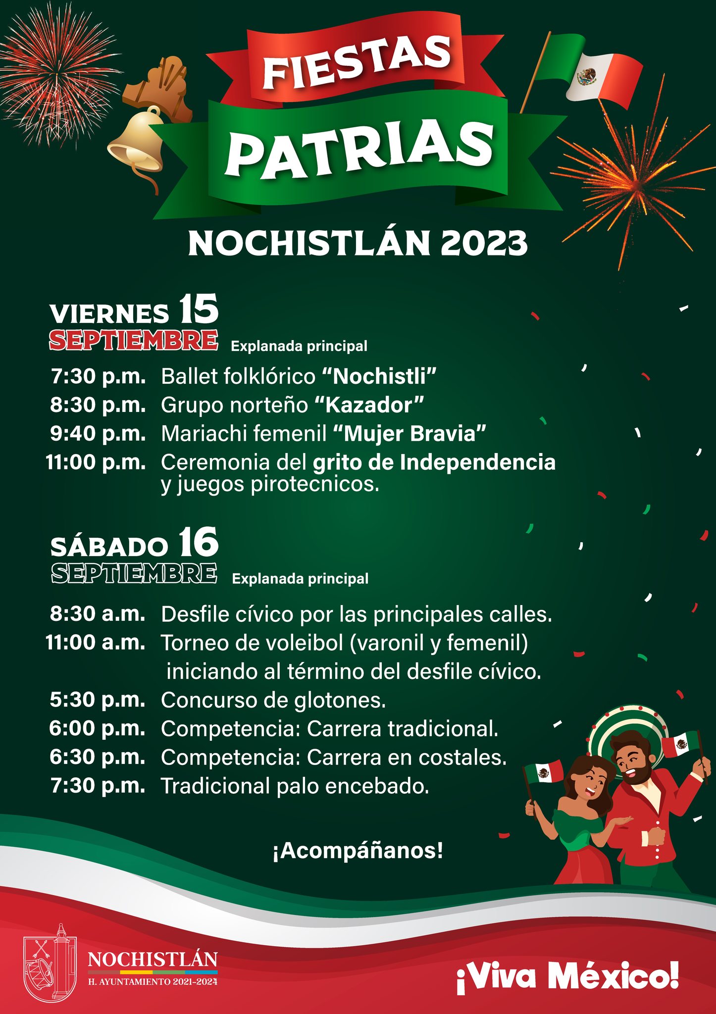 Programa de Fiestas Patrias Nochistlán 2023