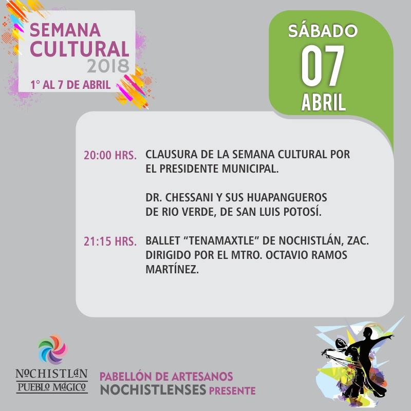 Eventos para el Sábado de la Semana Cultural 2018