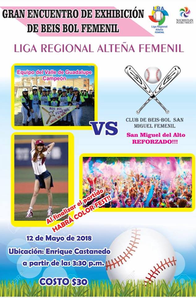 Béisbol Femenil en Nochistlán