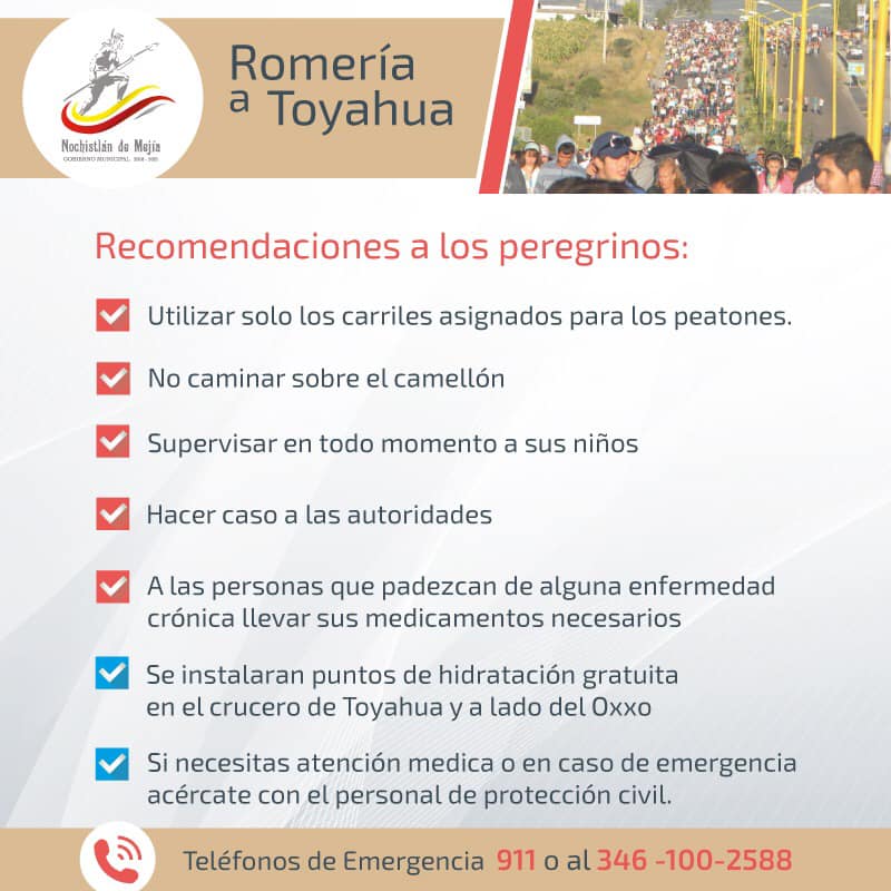 Recomendaciones para la Romería a Toyahua