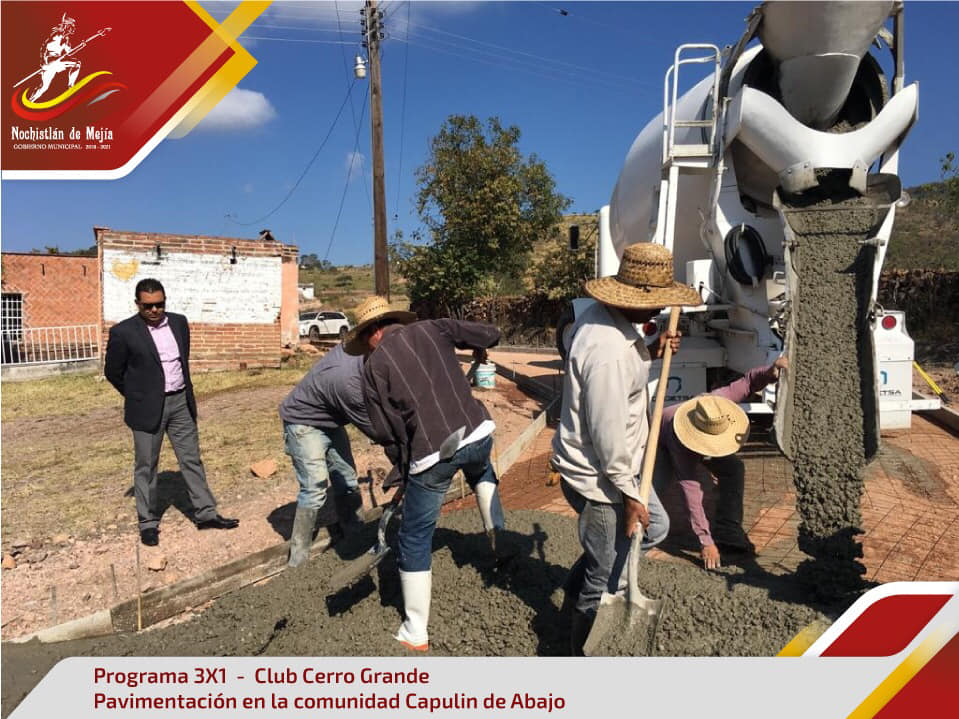 Pavimentación en Capulín de Abajo