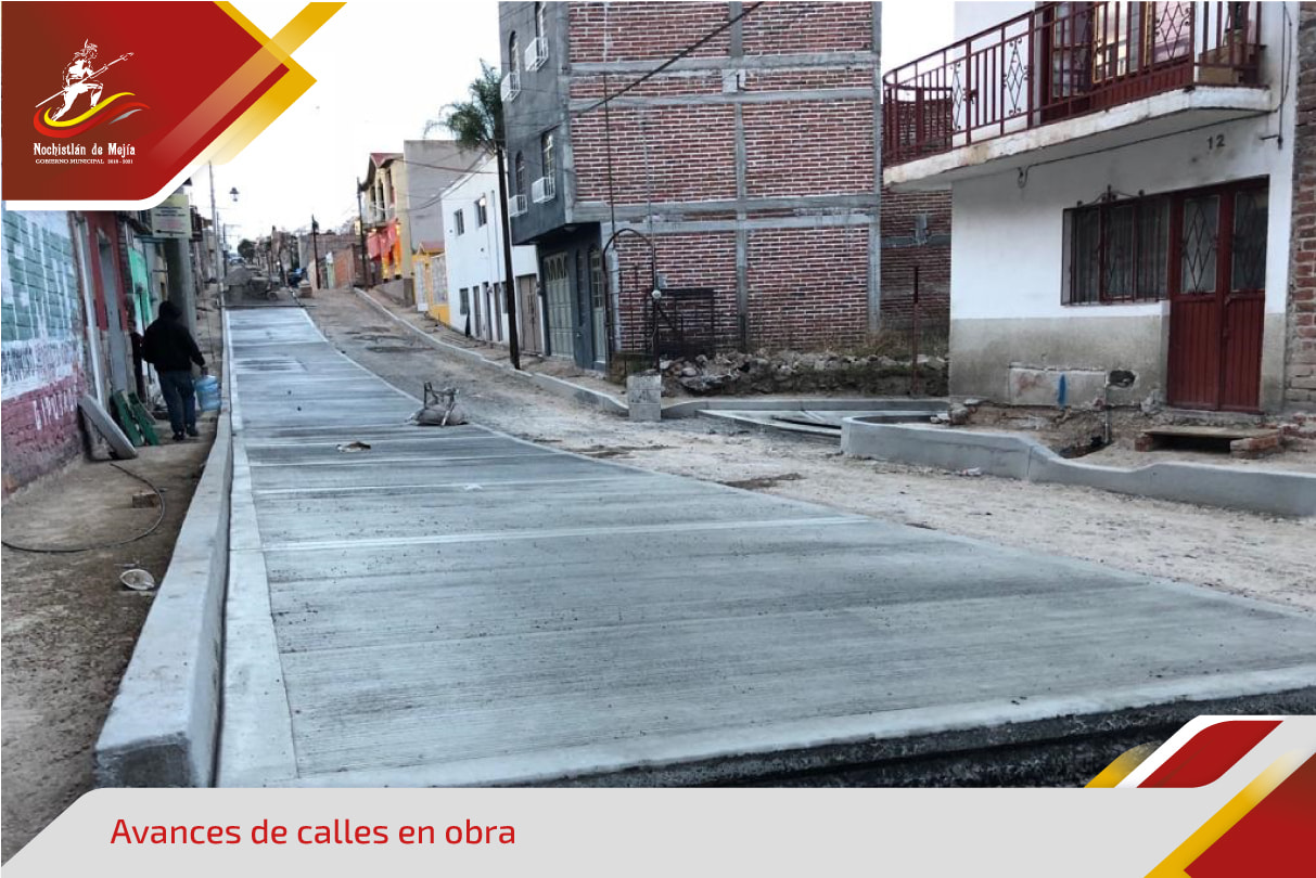 Avances en calle Enrique Estrada