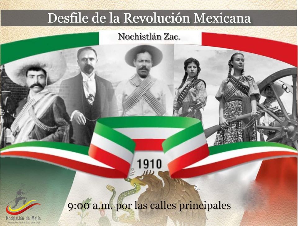 Desfile conmemorativo de la Revolución Mexicana Ayuntamiento de Nochistlán