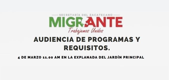 Audiencia de la Secretaria del Migrante