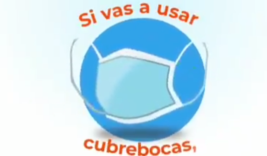 Instrucciones de como portar y deshacerte del cubrebocas