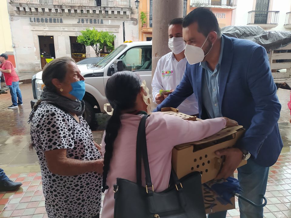 Entrega de pollitos y avispillas para control de plagas