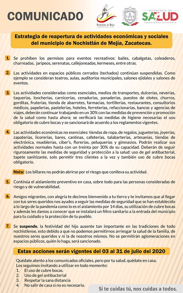 Estrategias económicas y sociales contra el COVID-19 para julio