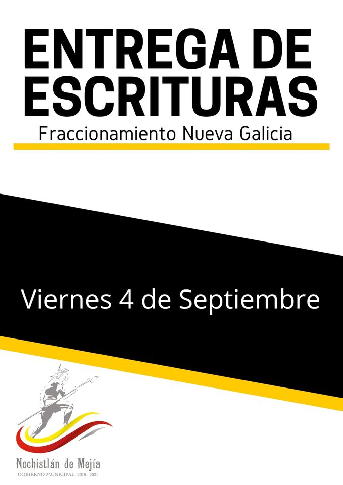 Entrega de escrituras a vecinos del Fracc. Nueva Galicia.