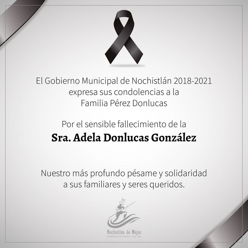 Descanse en paz Sra. Adela Donlucas