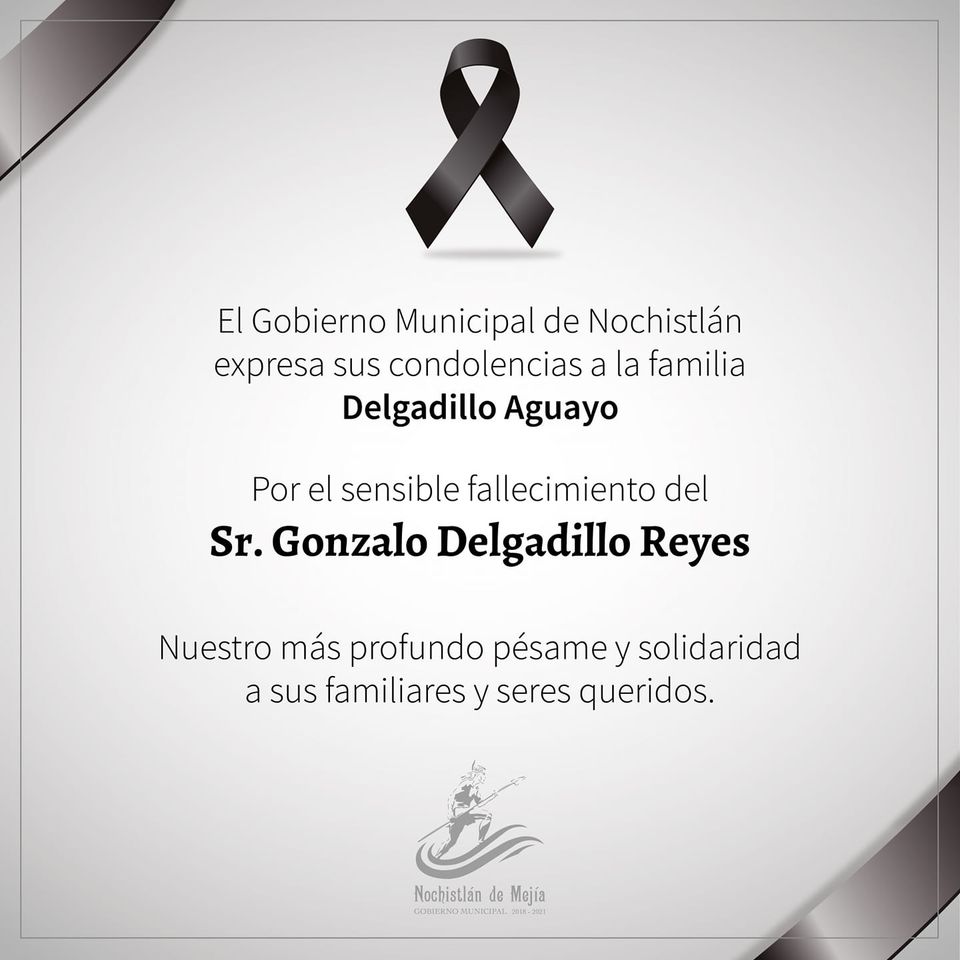 Nuestras condolencias a la familia Delgadillo Aguayo