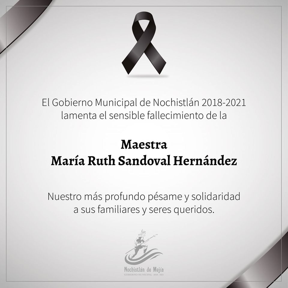 Nuestras condolencias a la familia Palafox Sandoval