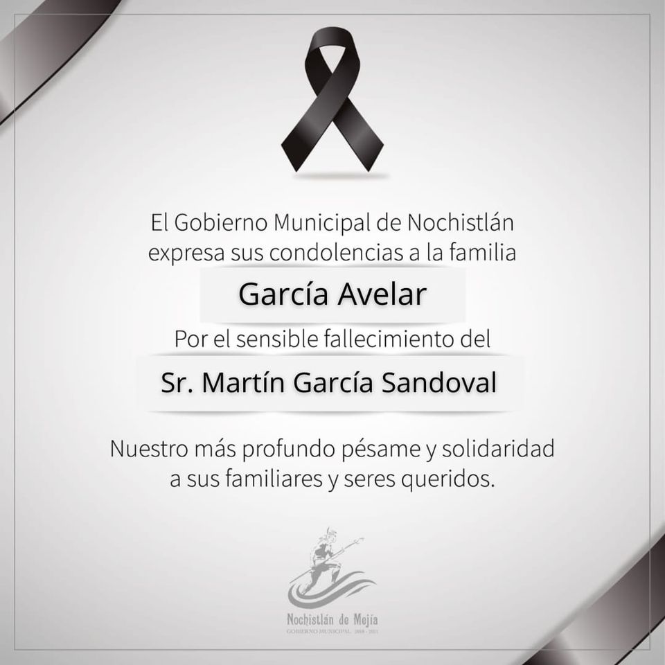 Nuestras condolencias a la familia García Avelar.