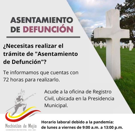 Tramite de Asentamiento de Defunción