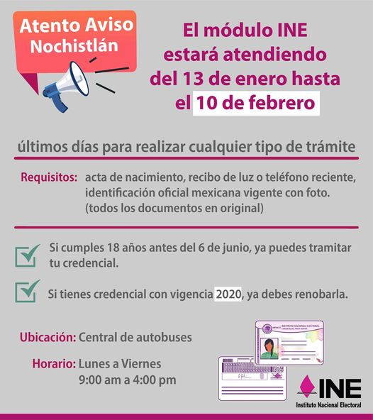 Tramita tu INE, tienes hasta el 10 de febrero