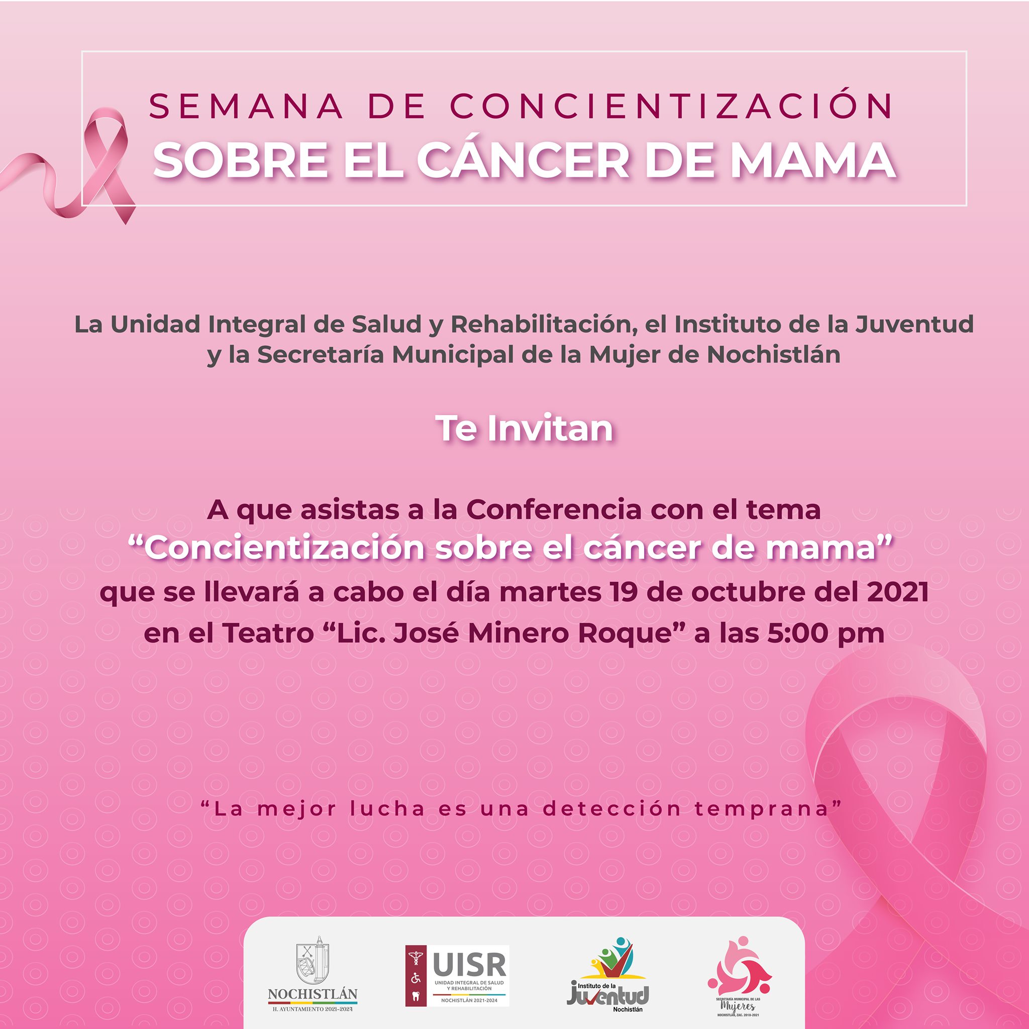 Concientización sobre el cáncer de mama.