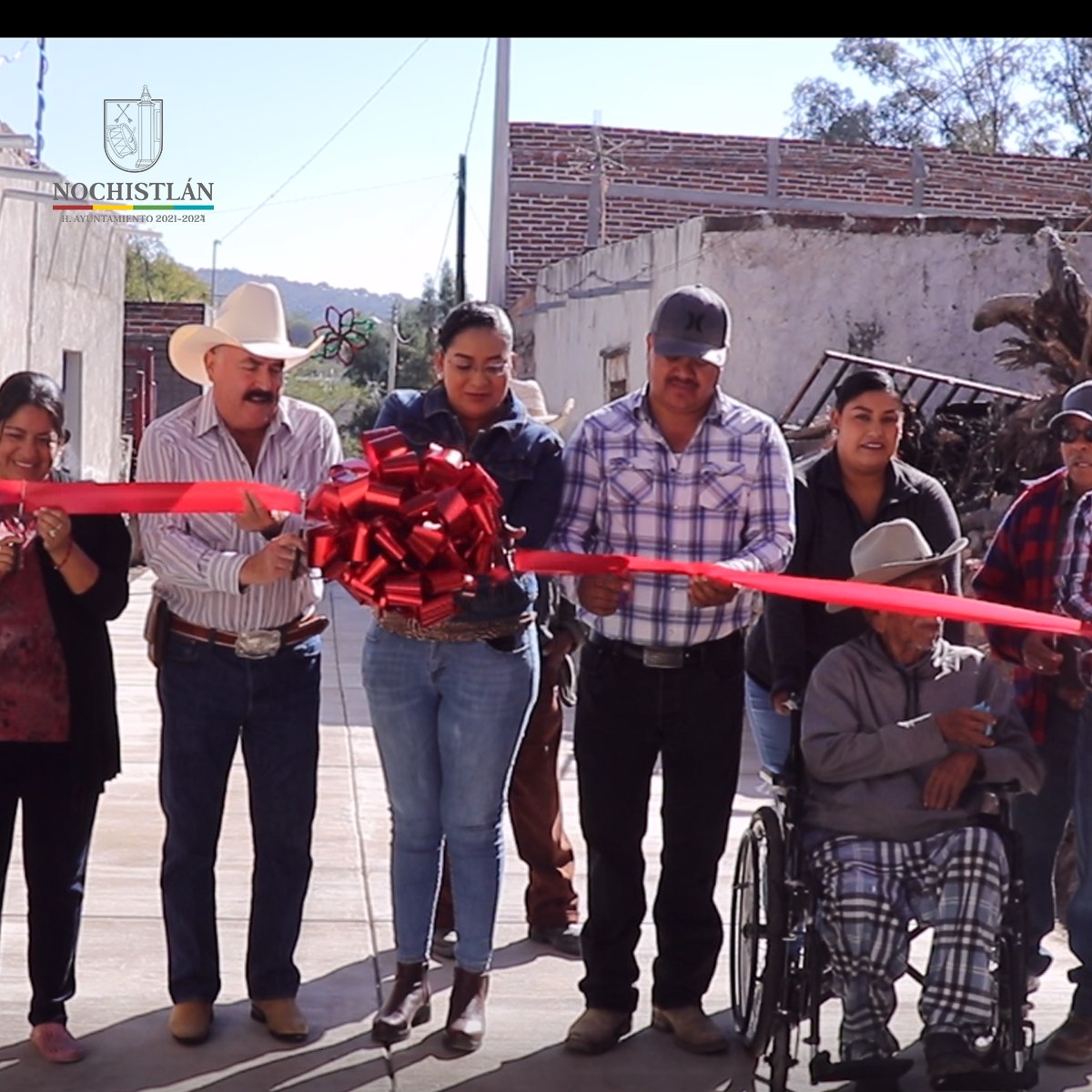 Inauguración de la calle Ignacio Zaragoza en Toyahua de Abajo.