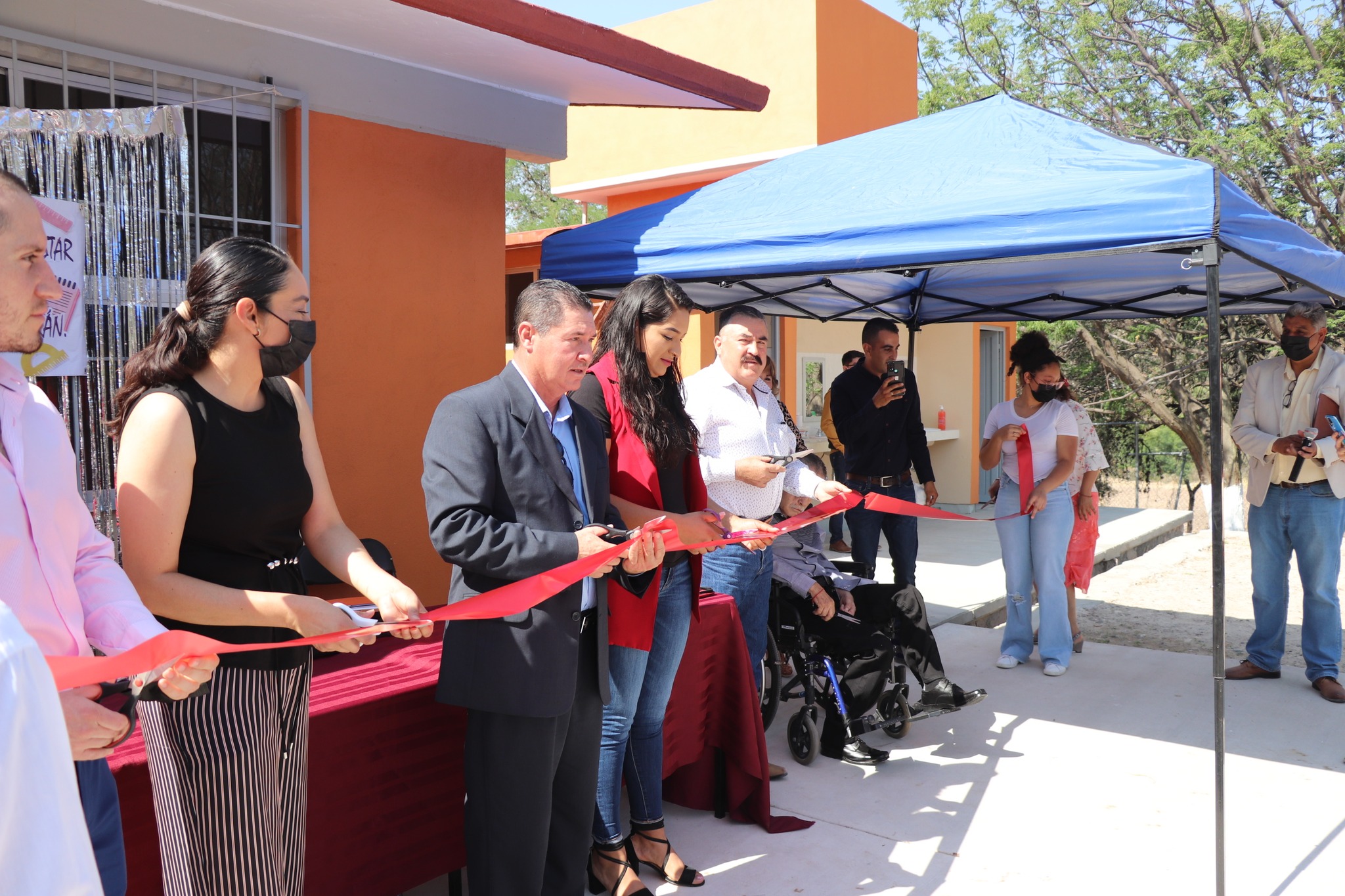 Inauguración de la telesecundaria de El Molino