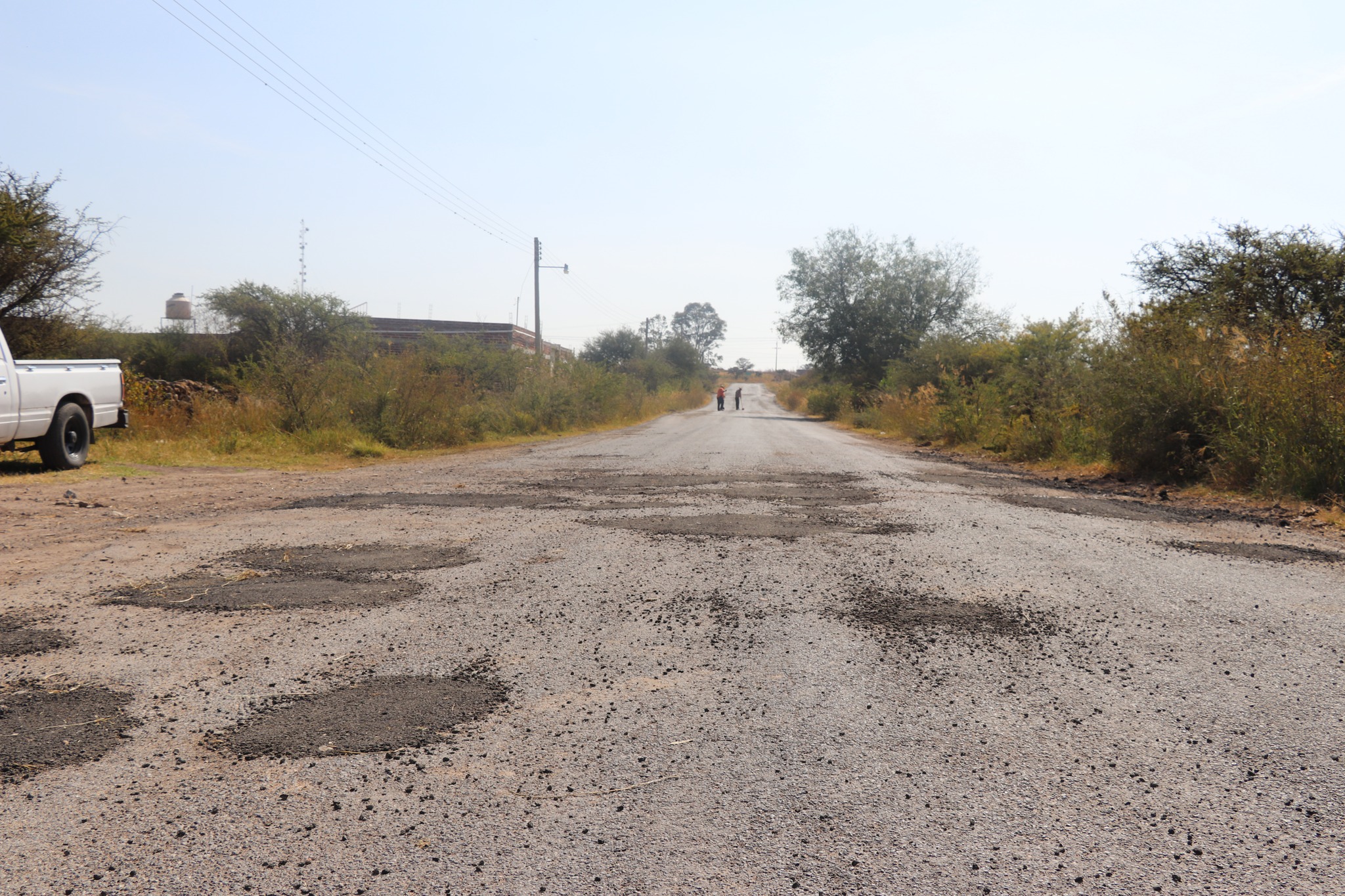 Supervisión del bacheo en camino a La Jabonera