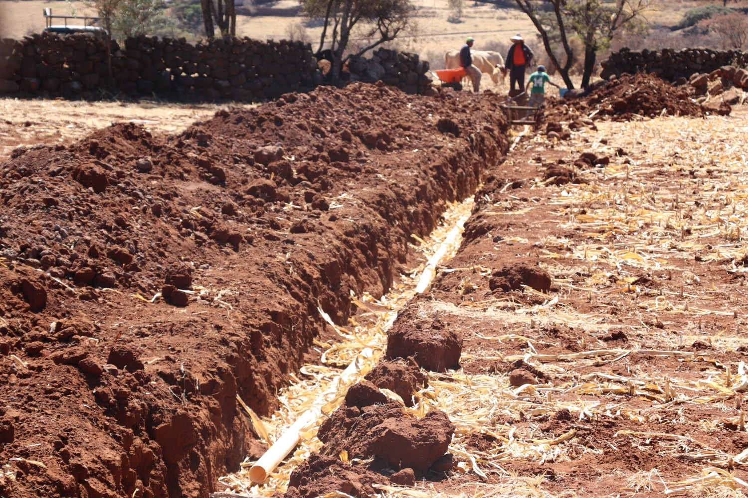 Deposito de agua en Las Amarillas casi listo