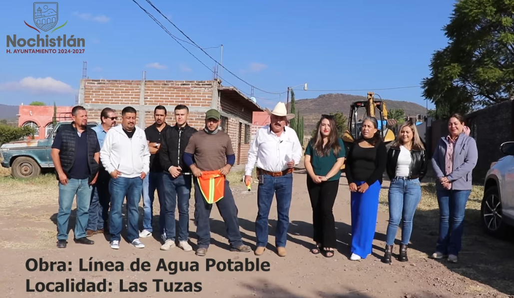 Línea de agua potable en El Arquillo