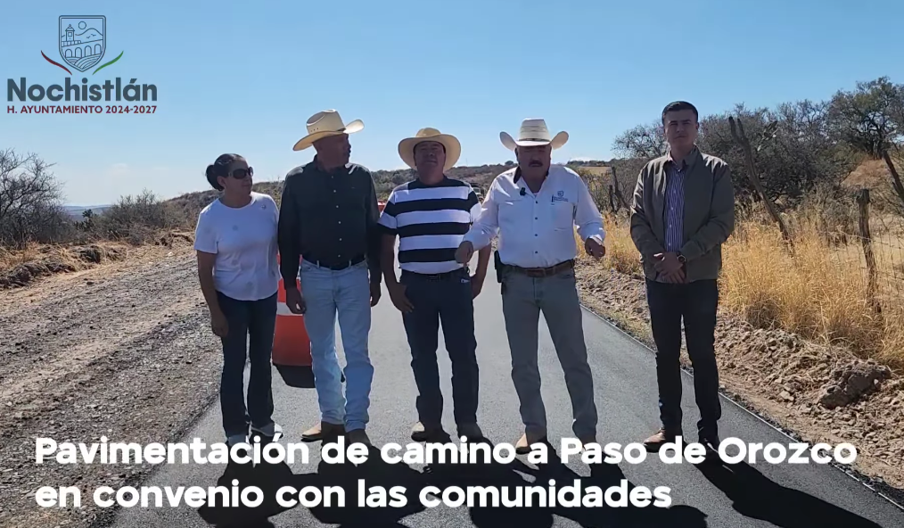 Entrega de pavimentación a Paso de Orozco