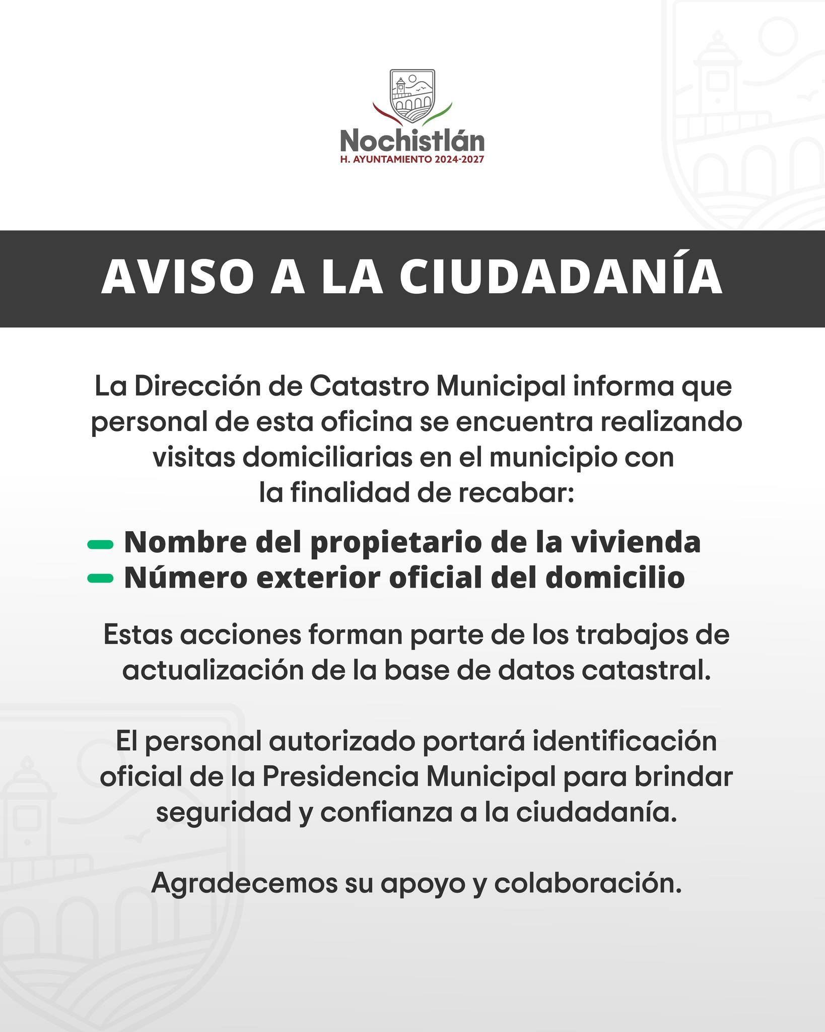 Catastro visita tu domicilio