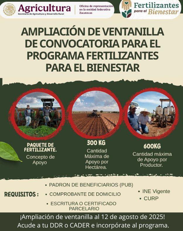 Fertilizante gratuito para productores