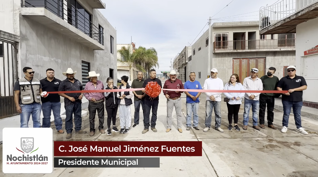 Inauguración de calle pavimentada Rafael Cervantes