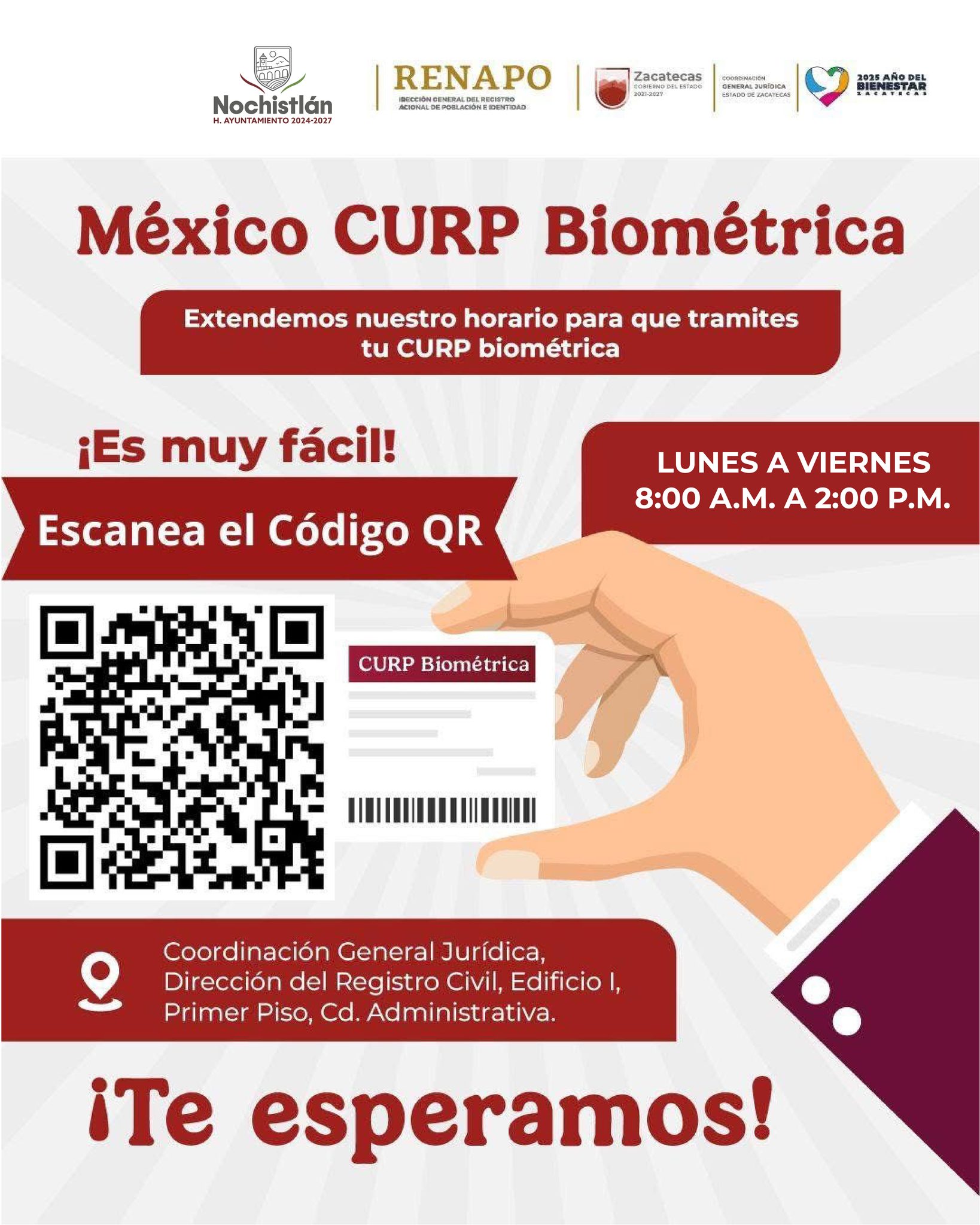 Tramita tu CURP Biométrica