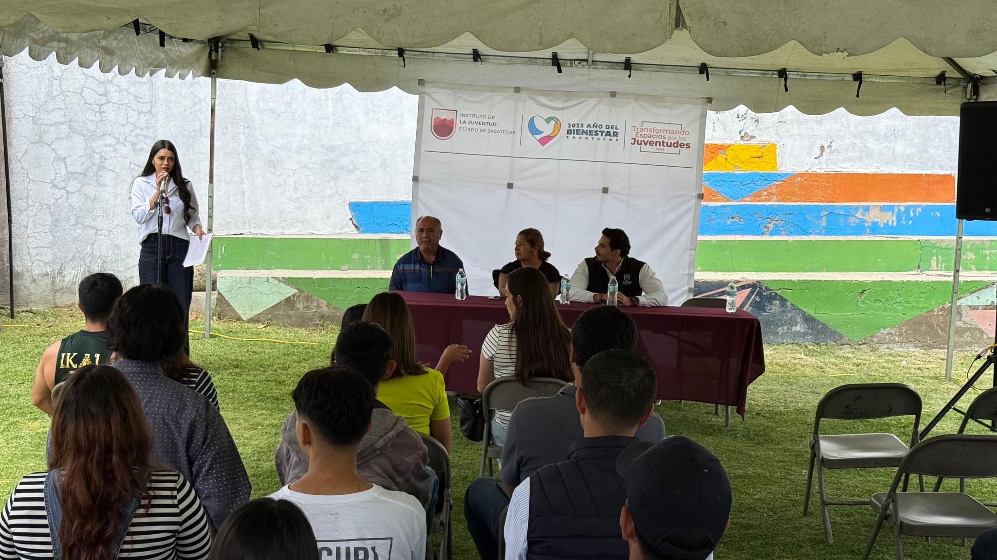 Inauguración de la rehabilitación del Parque Raza Caxcana