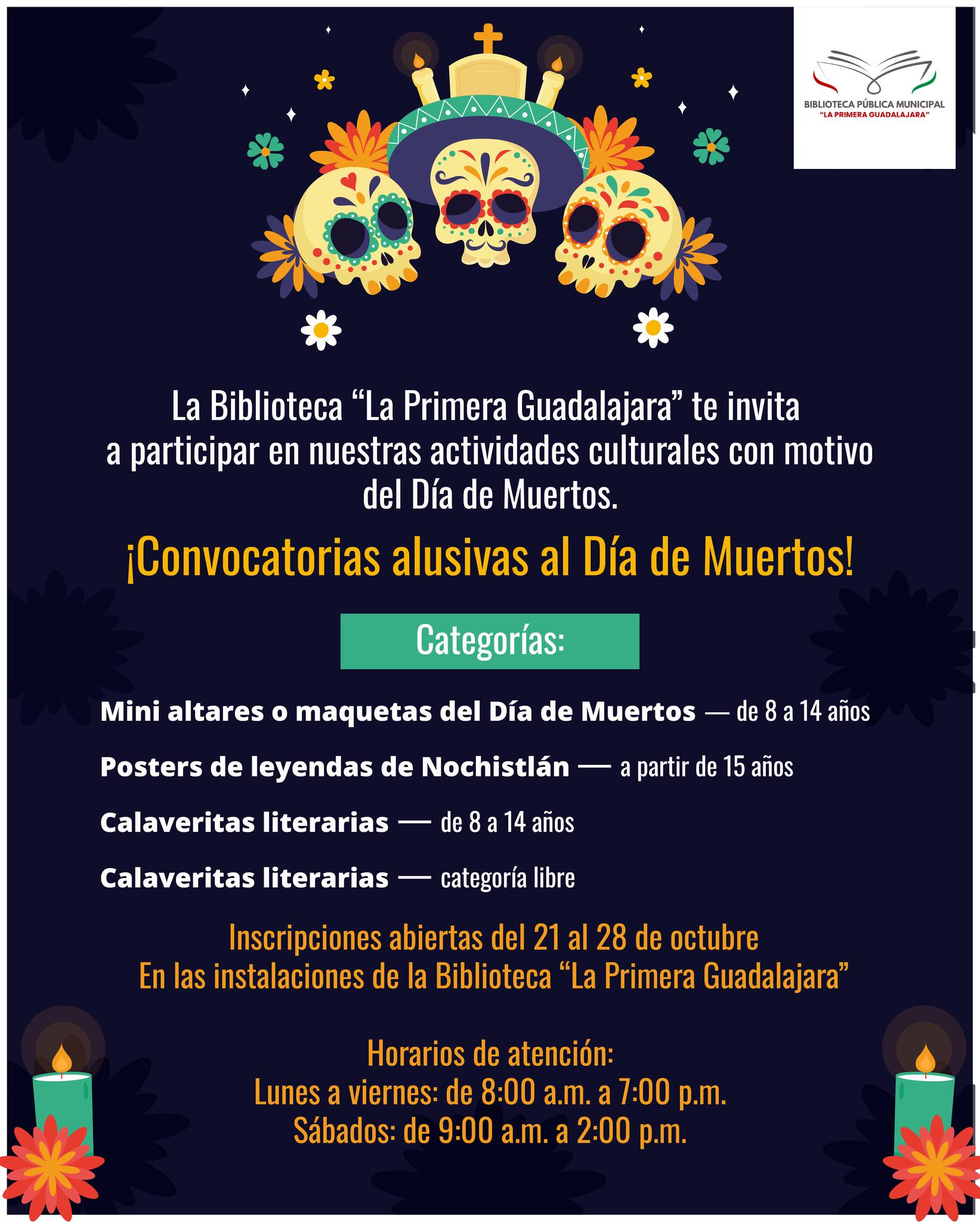 Convocatorias alusivas al Día de Muertos