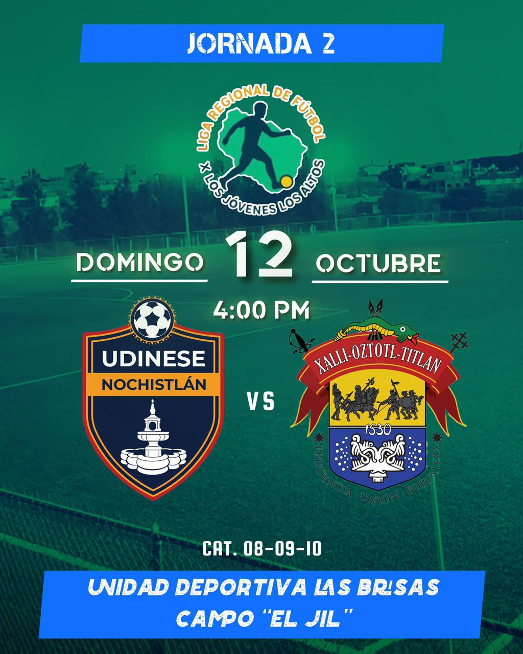 Segundo encuentro de la Liga juvenil de Futbol X