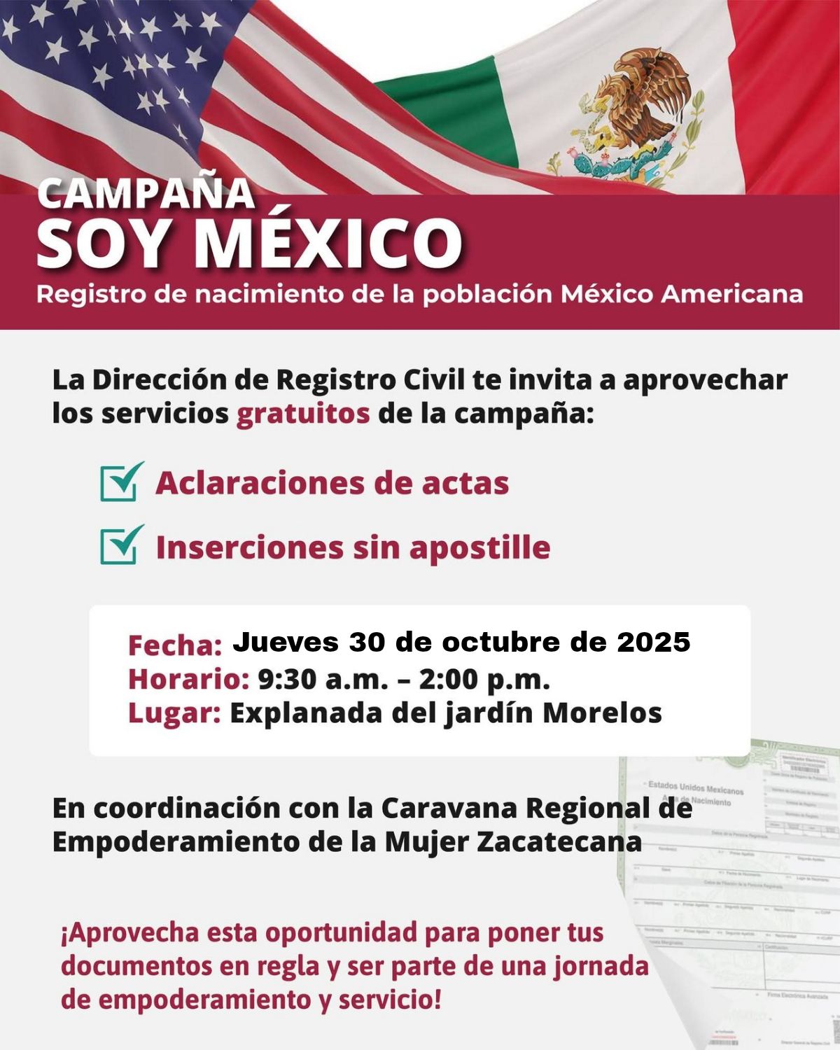 Campaña “Soy México” en Nochistlán