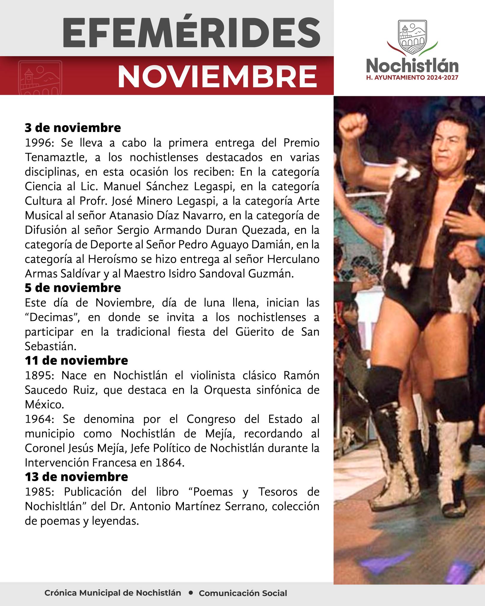 Efemérides de Noviembre