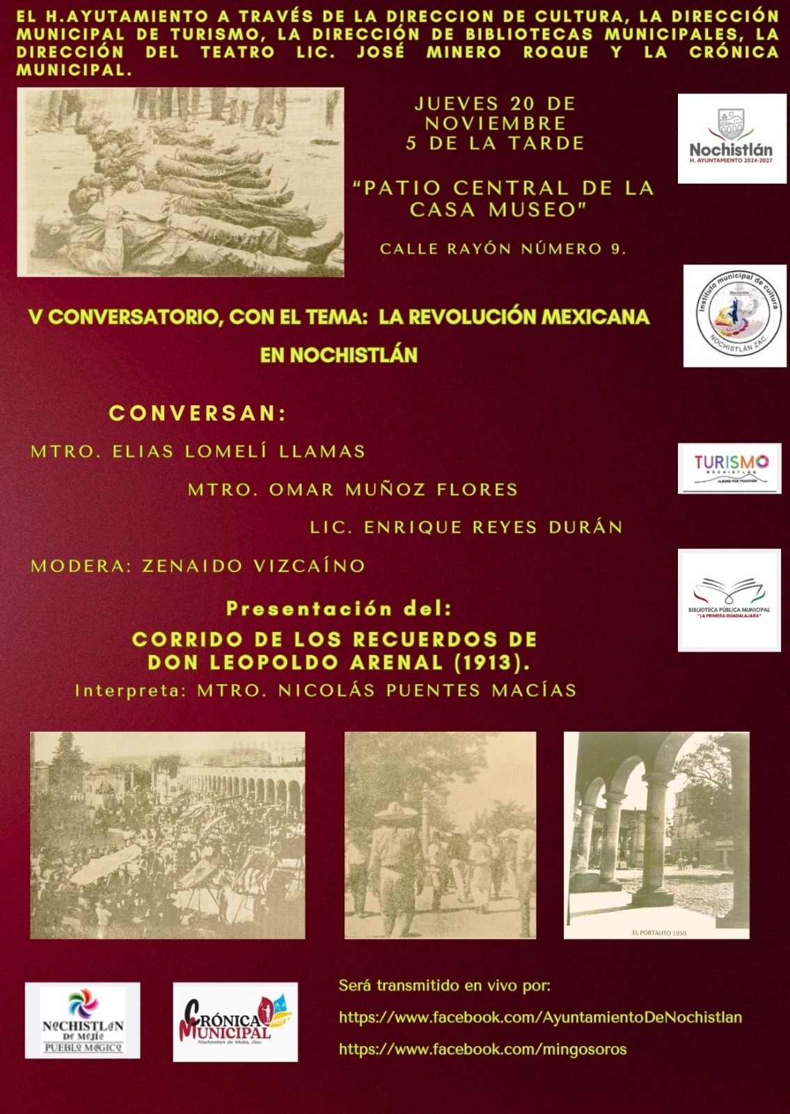 Conversatorio: Rev. Mexicana en Nochistlán