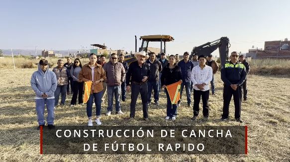 Iniciamos construcción de cancha de futbol rápido
