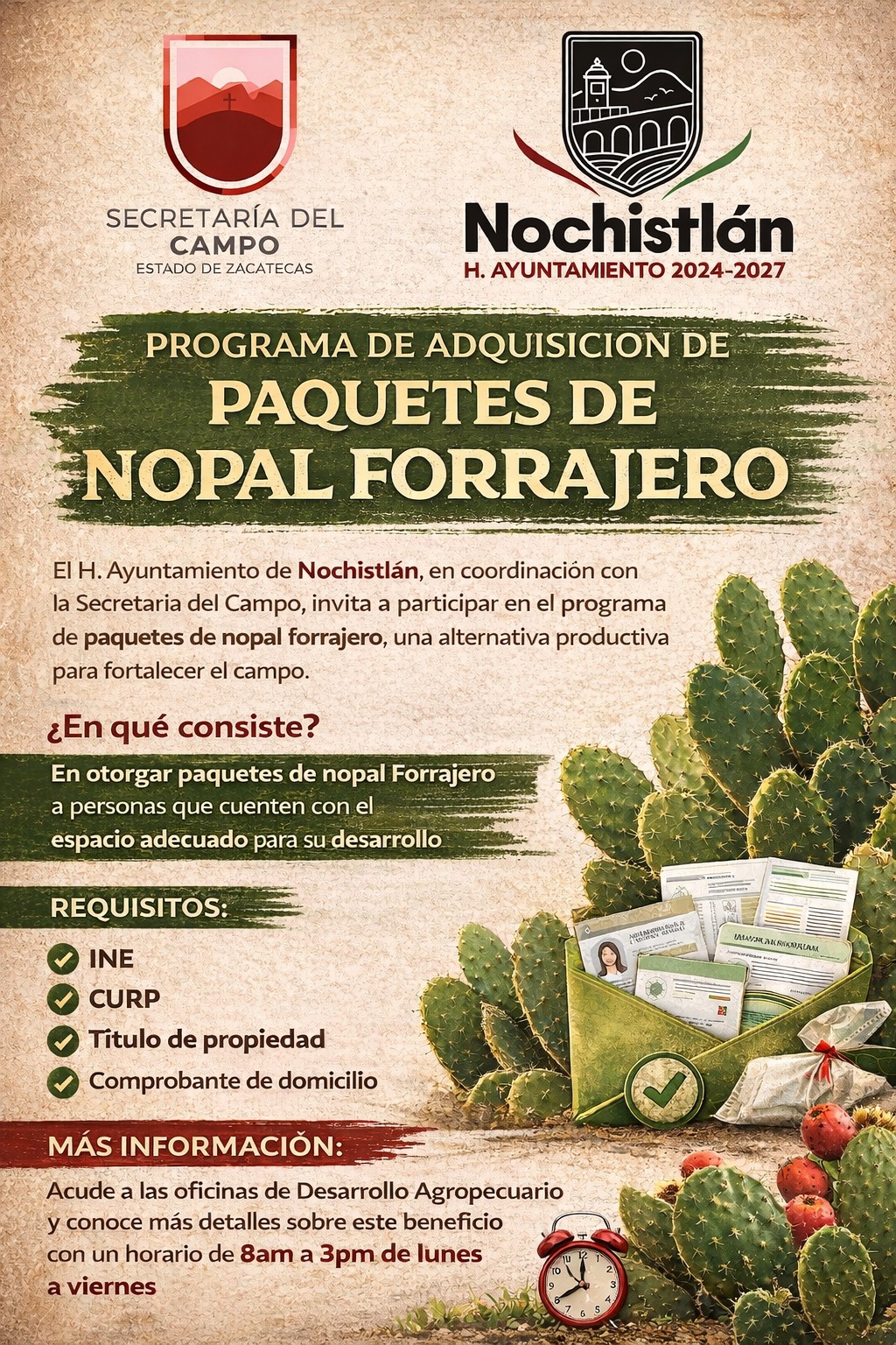 Programa de Adquisición de Nopal Forrajero