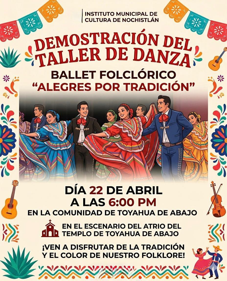 Demostración del taller de danza ballet folclórico “Alegres por Tradición”