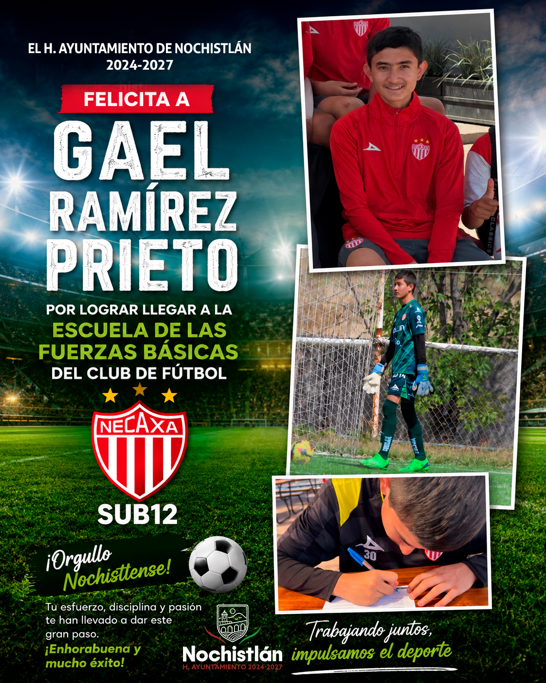 ¡Gael Ramirez, orgullo nochistlense!