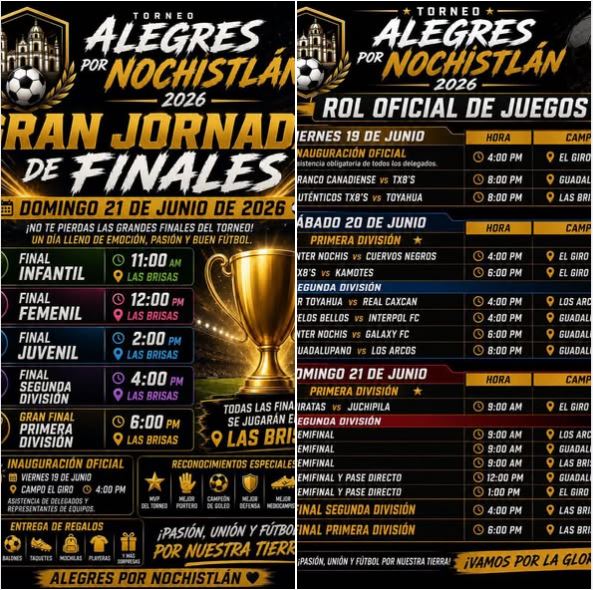Torneo «Alegres por Nochistlán» una fiesta deportiva