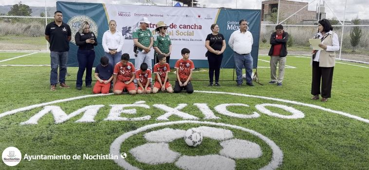 Entrega de nueva cancha de fútbol 5 rumbo al Mundial 2026
