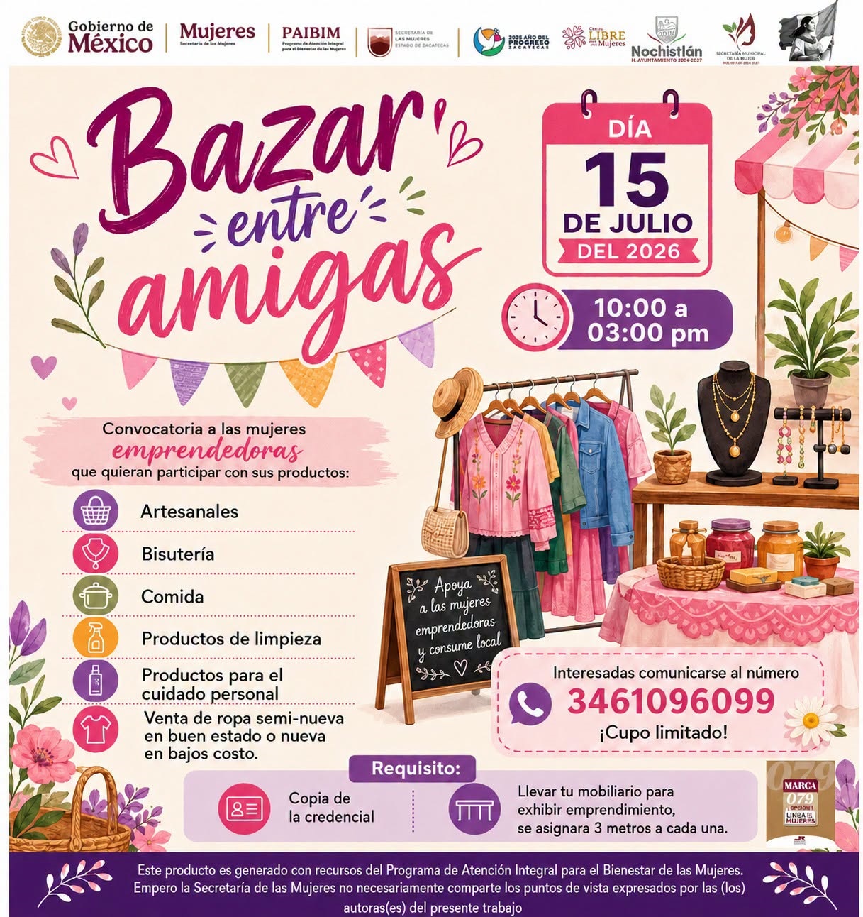 Forma parte del bazar entre amigas