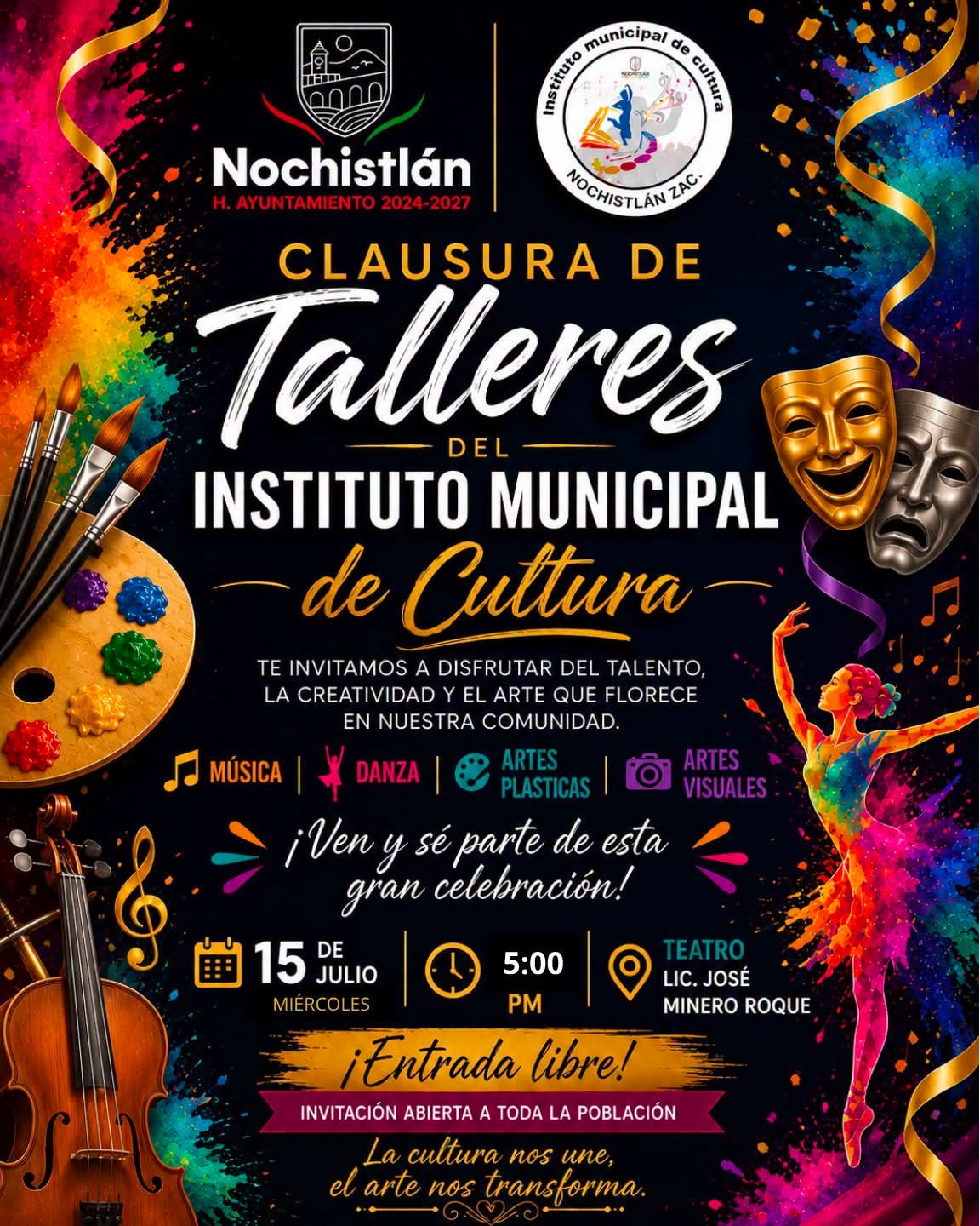 Clausura de talleres del Instituto de Cultura