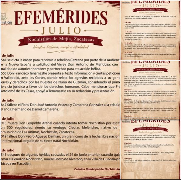 Efemérides de Julio