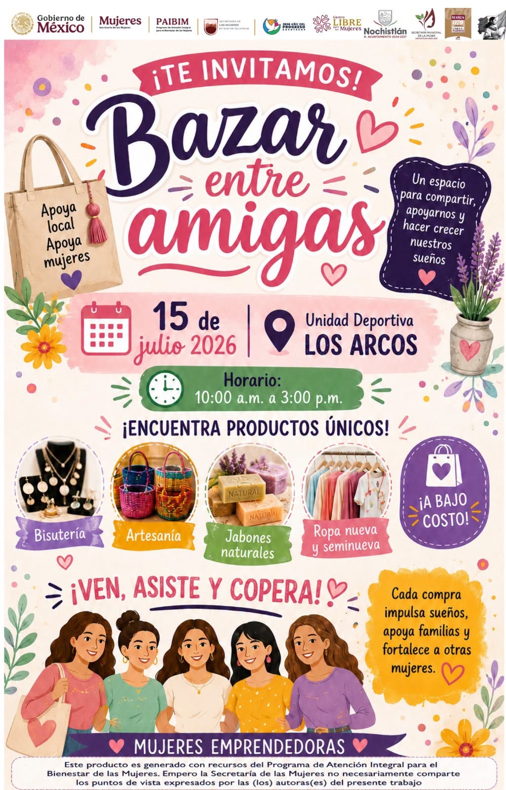 Forma parte del bazar entre amigas
