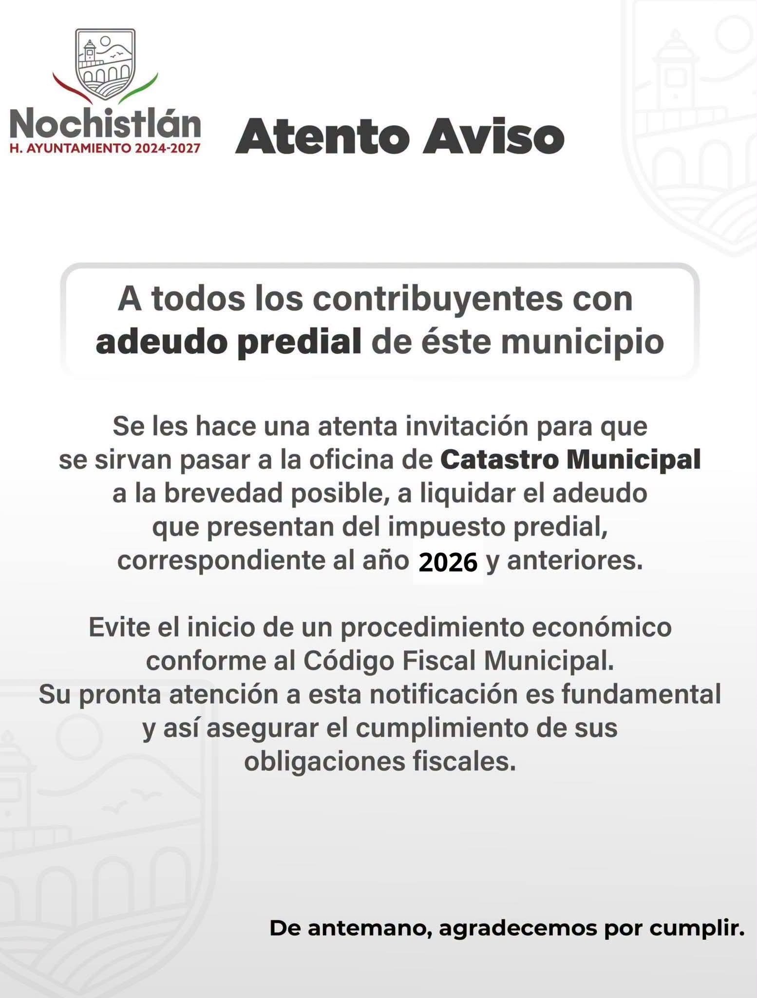 No dejes que tu adeudo Predial siga creciendo