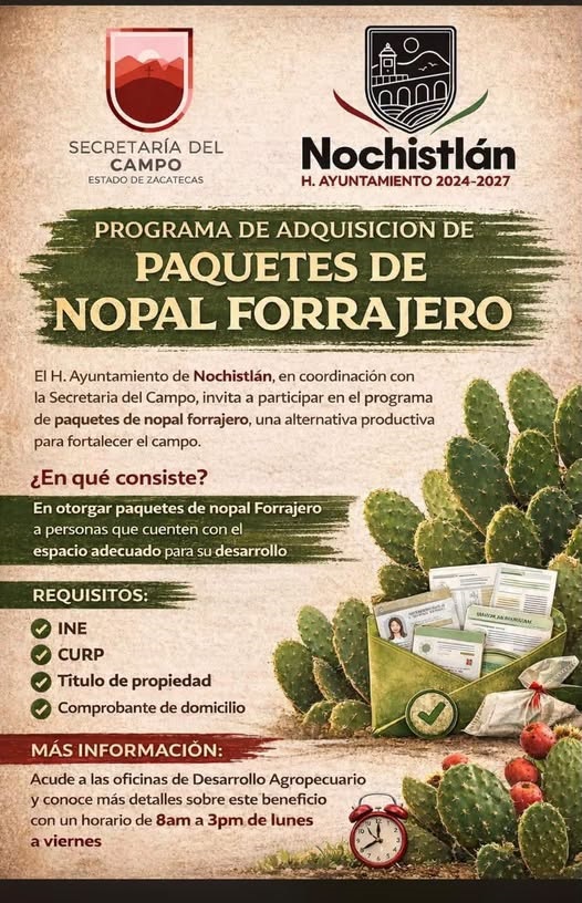 Programa de Adquisición de Nopal Forrajero