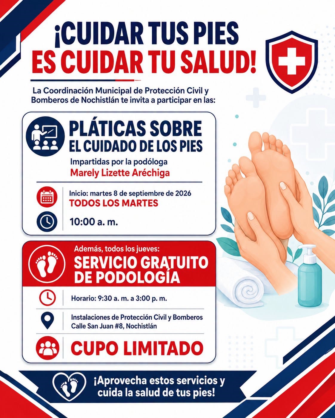 Pláticas sobre el cuidado de los pies