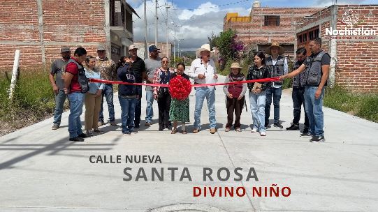 Entrega de la pavimentación en calle Santa Rosa