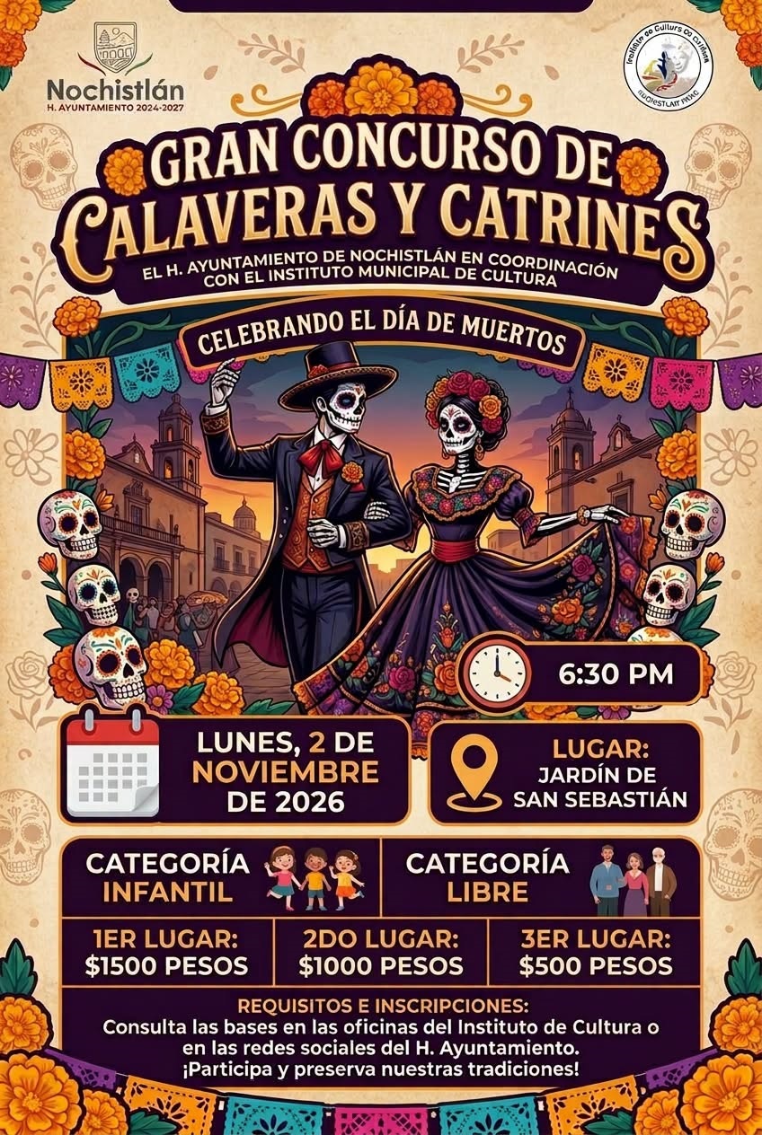 Llega el gran concurso de calaveras y catrines